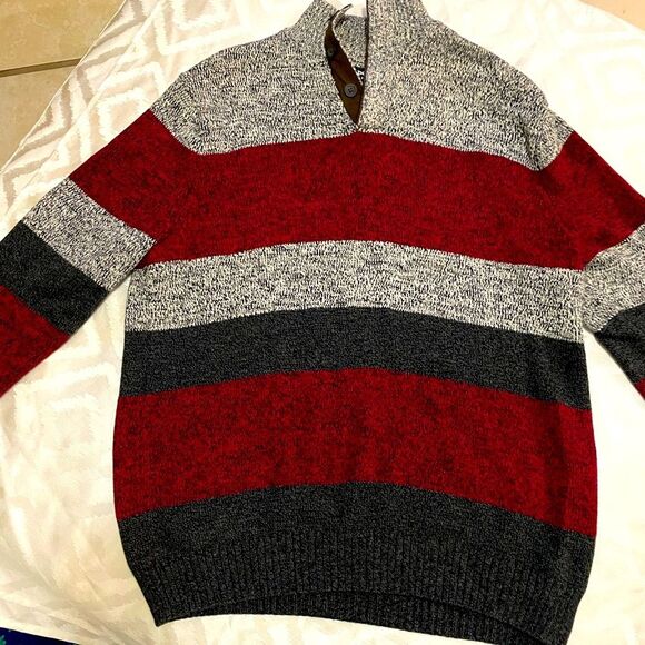 Chaps Mens Sweater Button Pullover Large - Picture 1 of 5